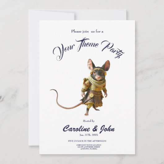 Steampunk Desert Explorer Mouse Kaart (Voorkant)
