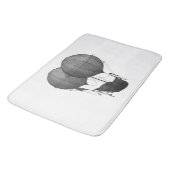 Steampunk Design Black en White Flying Machine Badmat (Gekanteld)