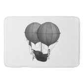 Steampunk Design Black en White Flying Machine Badmat (Voorkant)