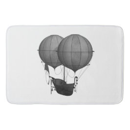 Steampunk Design Black en White Flying Machine Badmat