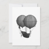 Steampunk Design Black en White Flying Machine Bedankkaart (Achterkant)