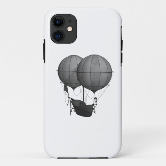 Steampunk Design Black en White Flying Machine Case-Mate iPhone Case (Achterkant)