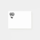 Steampunk Design Black en White Flying Machine Post-it® Notes (Voorkant)