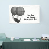 Steampunk Design Black en White Flying Machine Spandoek (Beurs)
