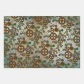 Steampunk Design tandwielen gevild Inpakpapier Vel (Voorkant)