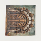 Steampunk Deur Tapestry Wandkleed (Voorkant (horizontaal))