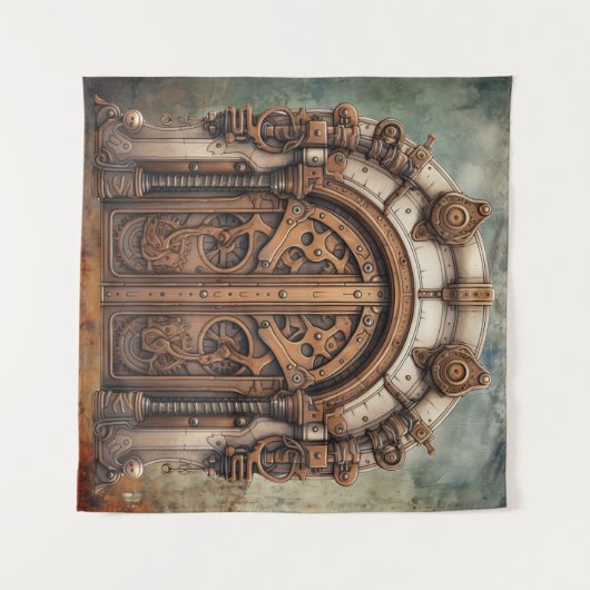 Steampunk Deur Tapestry Wandkleed (Voorkant (horizontaal))