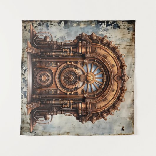 Steampunk Deur Tapestry Wandkleed (Voorkant (horizontaal))