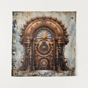 Steampunk Deur Tapestry Wandkleed