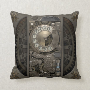 Steampunk Device - Rotary Dial Phone. Kussen