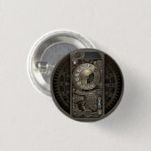 Steampunk Device - Rotary Dial Phone. Ronde Button 3,2 Cm (Voorkant /achterkant)