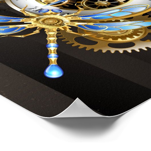 Steampunk Dials with Dragonfly Poster (Hoek)
