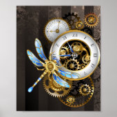 Steampunk Dials with Dragonfly Poster (Voorkant)