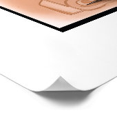 Steampunk Dino Drink koffiekunst Poster (Hoek)