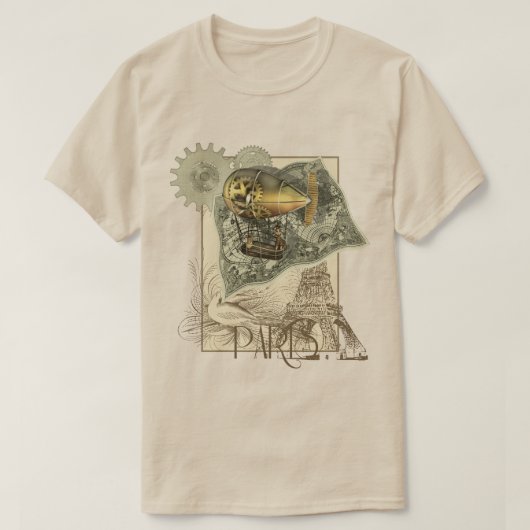 Steampunk Diriable Air Tour T-Shirt (Design voorkant)