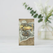 Steampunk Dirigibele Air Tour Profile-kaarten Visitekaartje (Staand voorkant)