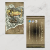 Steampunk Dirigibele Air Tour Profile-kaarten Visitekaartje (Voorkant / Achterkant)