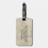 Steampunk Dirigibele ballonvaarde Bagagelabel (Achterkant verticaal)