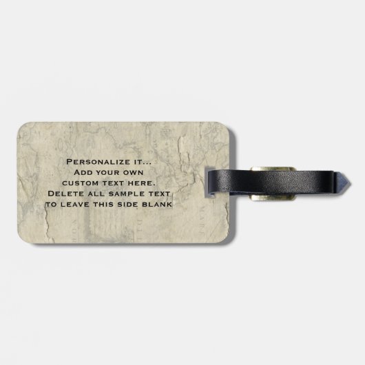 Steampunk Dirigibele ballonvaarde Bagagelabel (Achterkant horizontaal)