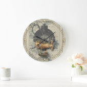 Steampunk Dirigibele ballonvaarde Grote Klok (Huis)