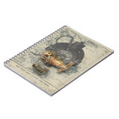 Steampunk Dirigibele ballonvaarde Notitieboek (Linkerzijde)