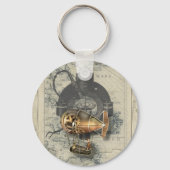 Steampunk Dirigibele ballonvaarde Sleutelhanger (Voorkant)