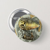 Steampunk Diriible Air Tour Button (Voorkant /achterkant)