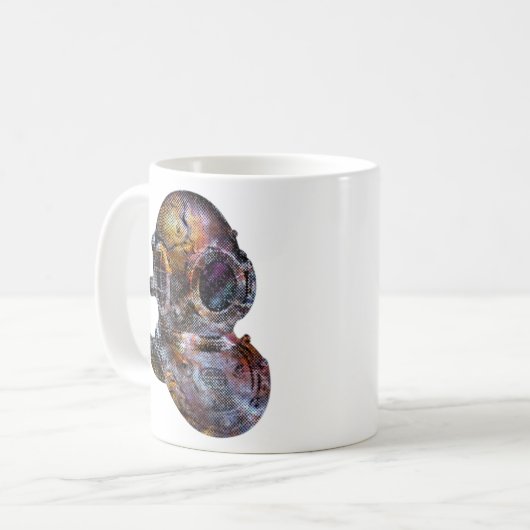  Steampunk Diver's Helmet Koffiemok (Voorkant links)