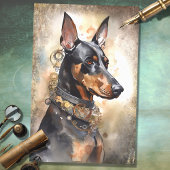Steampunk Doberman 1 Decoupage papier