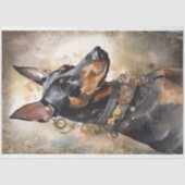 Steampunk Doberman 1 Decoupage papier (Voorkant)