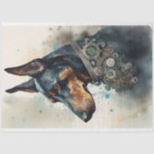 Steampunk Doberman 3 Decoupage papier (Voorkant)