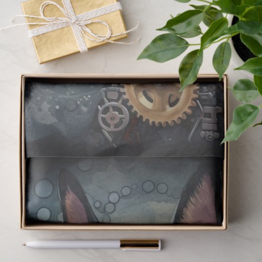 Steampunk Doberman 4 Decoupage papier (Geschenk)