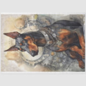Steampunk Doberman 5 Decoupage papier (Voorkant)