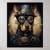 STEAMPUNK DOBERMAN POSTER (Voorkant)