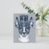 Steampunk Dog op  Tekst Briefkaart (Staand voorkant)