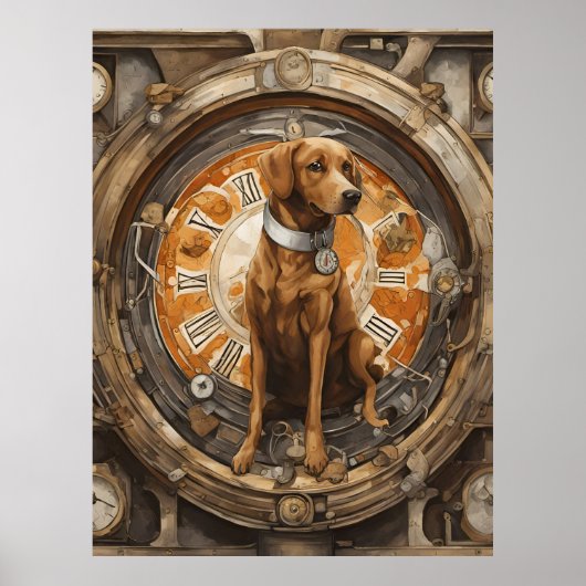 Steampunk Dog Poster (Voorkant)