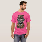 Steampunk Dog Pug Art T-shirt (Voorkant volledig)
