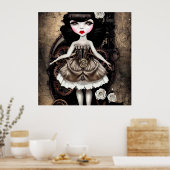  Steampunk Doll & Gears Poster (Keuken)
