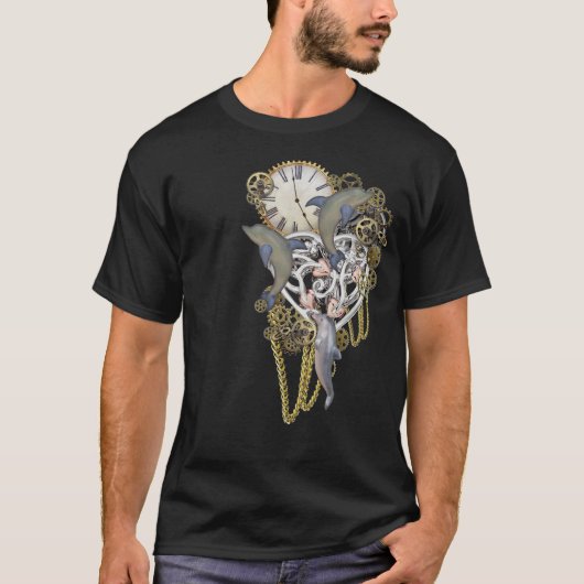Steampunk Dolphin-tijd T-shirt (Voorkant)