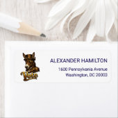 Steampunk Donkey Vote Return Address Etiket (Insitu)