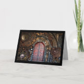 steampunk door greeting card kaart (Voorkant)