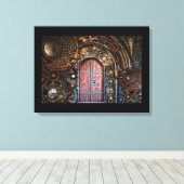 Steampunk Door Wrapped Canvas (Insitu (Houten vloer))