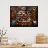Steampunk - doos van Pandora Poster (Keuken)