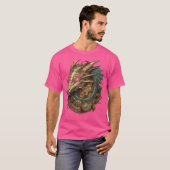 Steampunk Dragon Art Gears Grafisch Ontwerp Kunstw T-shirt (Voorkant volledig)