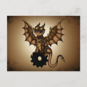Steampunk Dragon Briefkaart (Voorkant)
