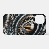 Steampunk Dragon Eye Close-up AI Art Case-Mate iPhone Case (Achterkant (horizontaal))