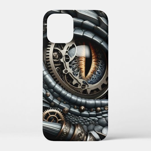 Steampunk Dragon Eye Close-up AI Art Case-Mate iPhone Case (Achterkant)
