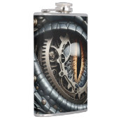 Steampunk Dragon Eye Close-up AI Art Heupfles (Rechts)