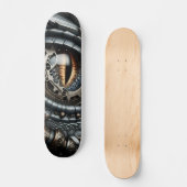 Steampunk Dragon Eye Close-up AI Art Persoonlijk Skateboard (Voorkant)