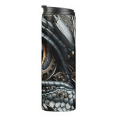Steampunk Dragon Eye Close-up AI Art Thermosbeker (Geroteerd rechts)